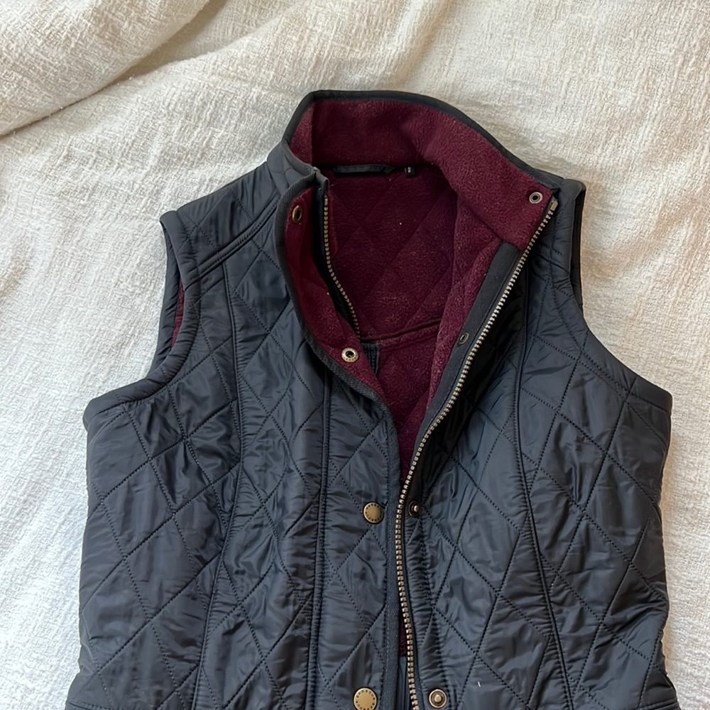 Barbour fleece lined diamond quilted cavalry vest gilet
